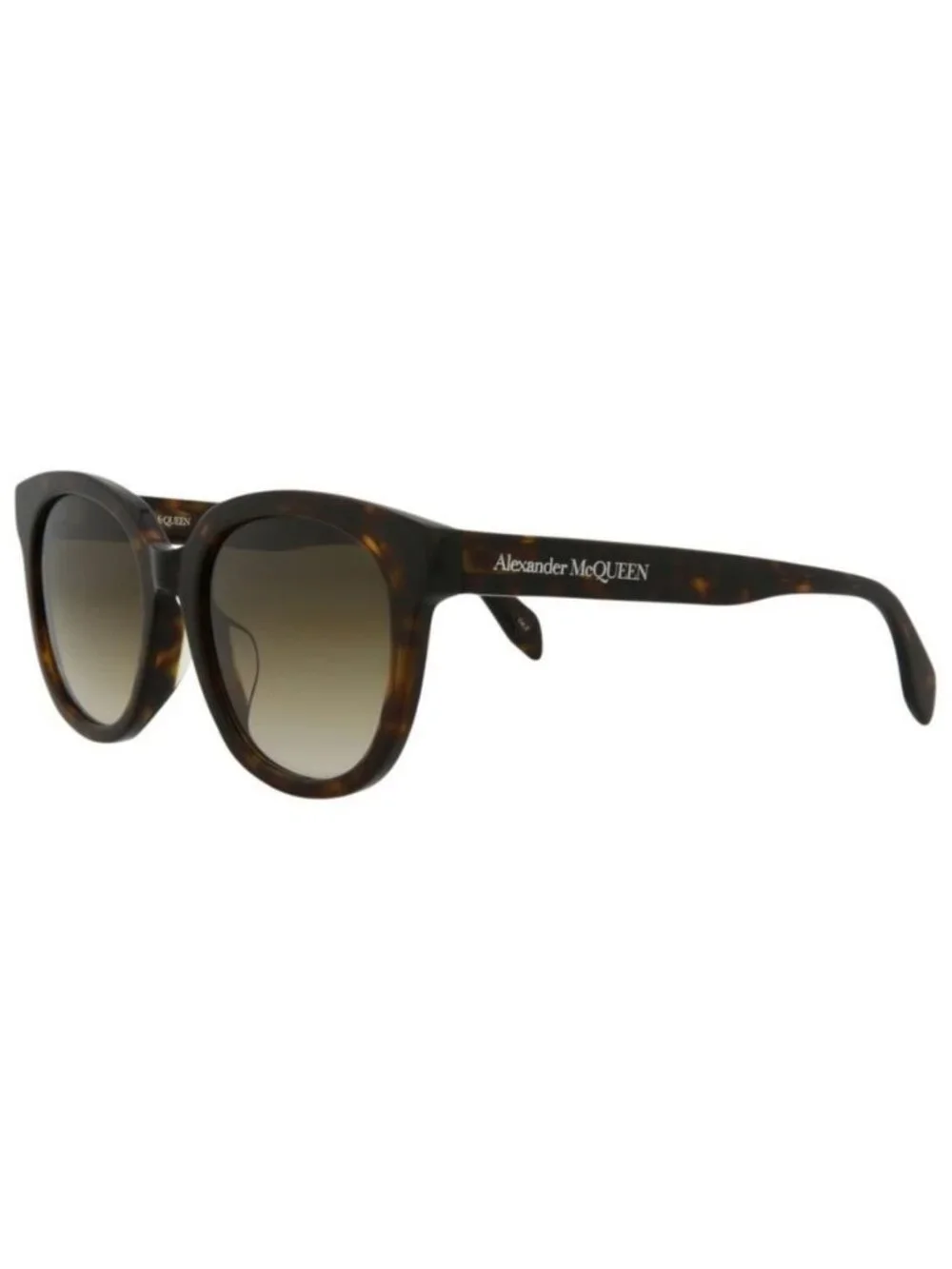 New Alexander McQueen Unisex Round/Oval Havana Havana Brown Fashion Designer Sun